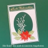Weihnachtskarte frohe Weihnachten Festtag-Karte Weiß-Rot Oval