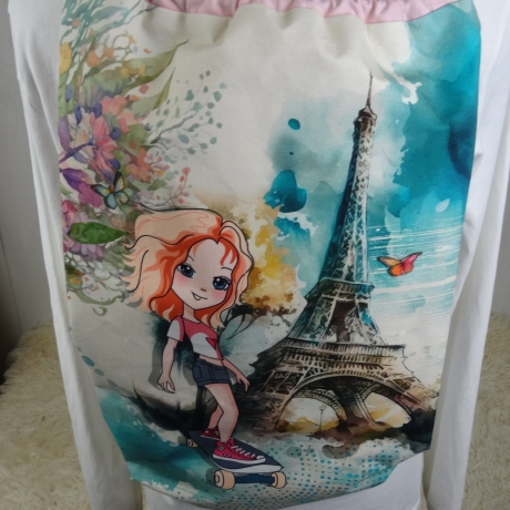 Turnbeutel, Sportbeutel, Kindergartentasche, Rucksack, Skateboard