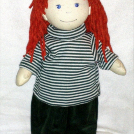 Rolli und Hose grün creme passend für Puppen 38 cm Neu