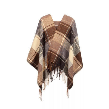 Damen-Herren-Baumwoll-Karo-Winterschal, 200x60 cm, neu