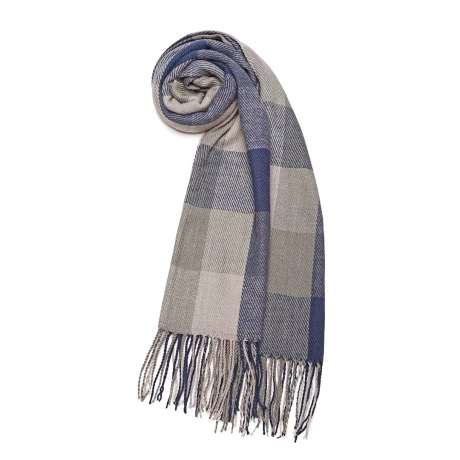 Damen-Herren-Baumwoll-Karo-Winterschal, 200x60 cm, neu