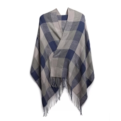 Damen-Herren-Baumwoll-Karo-Schal, 200x60 cm, neu