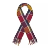 Damen-Herren-Baumwoll-Karo-Winterschal, 200x60 cm, neu