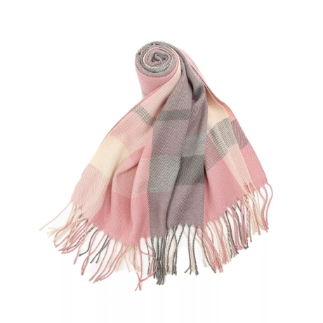 Damen-Herren-Baumwoll-Karo-Winterschal, 200x60 cm, neu