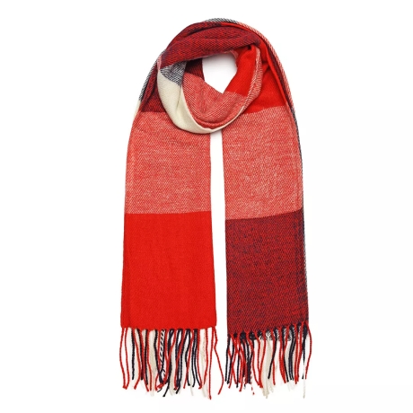 Damen-Herren-Baumwoll-Karo-Winterschal, 200x60 cm, neu