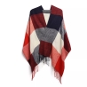 Damen-Herren-Baumwoll-Karo-Winterschal, 200x60 cm, neu