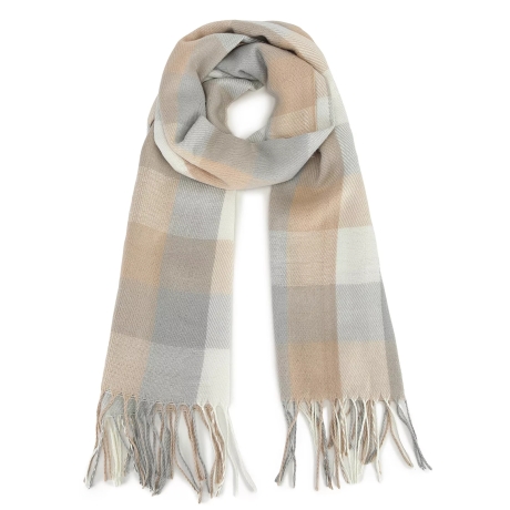 Damen-Herren-Baumwoll-Karo-Schal, 200x60 cm, neu