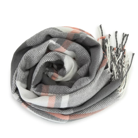 Damen-Herren-Baumwoll-Karo-Winterschal, 200x60 cm, neu