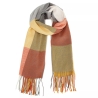 Damen-Herren-Baumwoll-Karo-Winterschal, 200x60 cm, neu