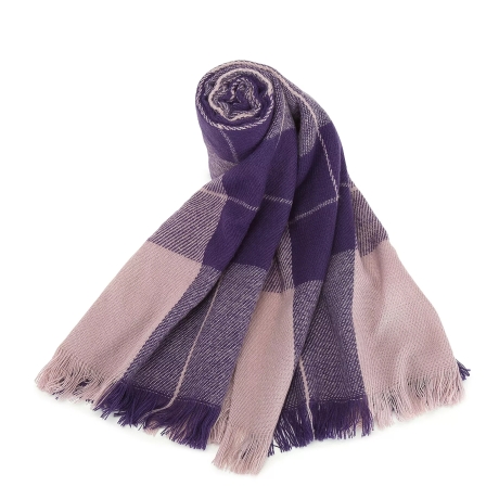 Damen-Herren-Baumwoll-Karo-Winterschal, 200x60 cm, neu