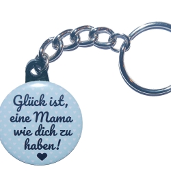 Schlüsselanhänger 25 mm Gliederkette u Ring Mama Muttertag 