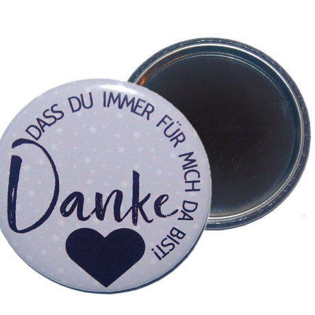 Taschenspiegel 59 mm Metall Spruch Mama Muttertag Geschenk