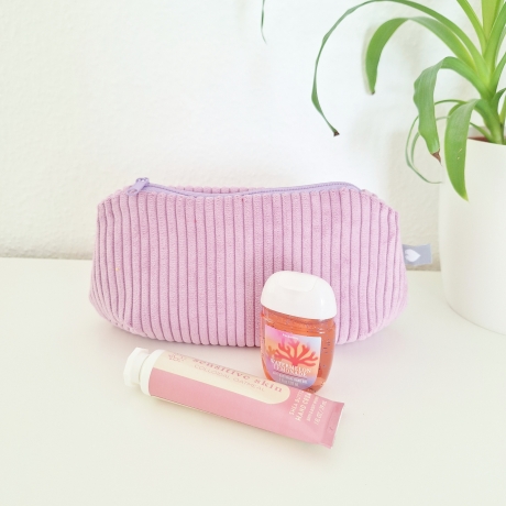 Mäppchen / Universaltasche aus Cord Lila - praktisch & Vielseitig