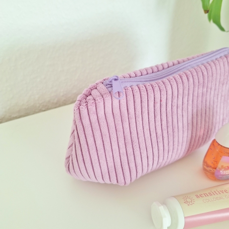 Mäppchen / Universaltasche aus Cord Lila - praktisch & Vielseitig