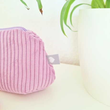 Mäppchen / Universaltasche aus Cord Lila - praktisch & Vielseitig