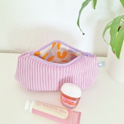 Mäppchen / Universaltasche aus Cord Flieder - Dein Alltags #@$%