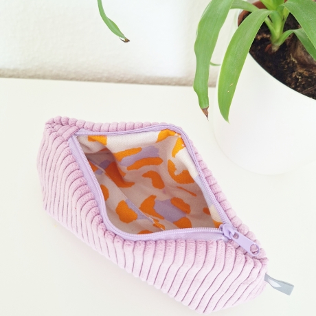 Mäppchen / Universaltasche aus Cord Lila - praktisch & Vielseitig