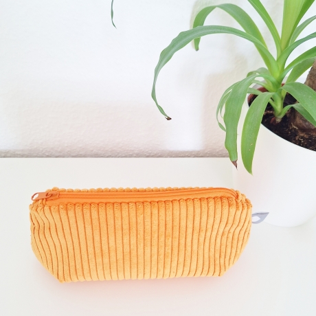 Mäppchen/Universaltasche aus Cord Orange - praktisch & vielseitig