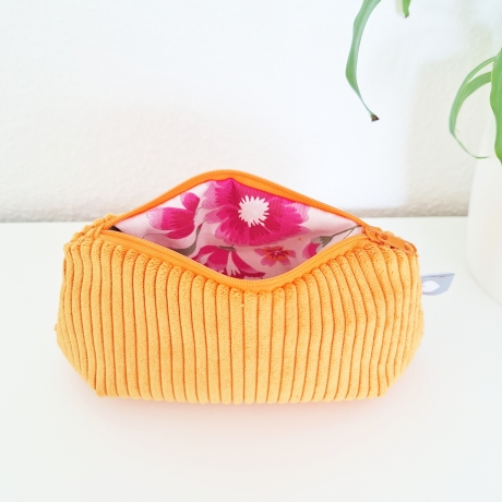 Mäppchen/Universaltasche aus Cord Orange - praktisch & vielseitig