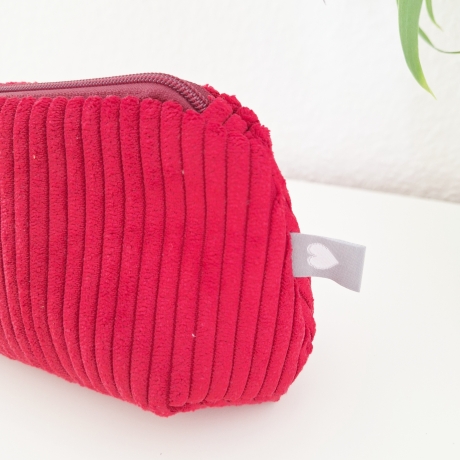 Mäppchen / Universaltasche aus Cord Rot - praktisch & vielseitig