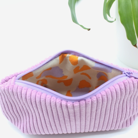 Mäppchen / Universaltasche aus Cord Lila - praktisch & Vielseitig