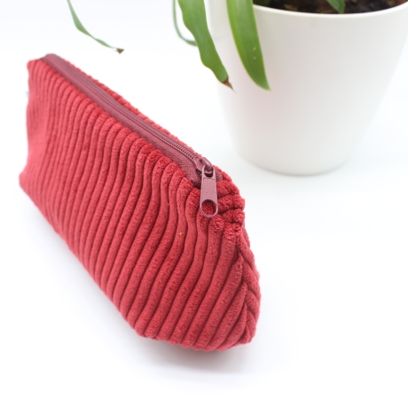Mäppchen / Universaltasche aus Cord Rot - praktisch & vielseitig