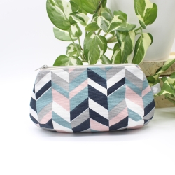 Mäppchen Universaltasche Gemustert Petrol Weiß Grau Rosa Unikat Mäppchen Universaltasche Gemustert Petrol Weiß Grau Rosa Unikat