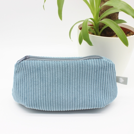 Mäppchen/Universaltasche aus Cord Hellblau- handgenähtes Unikat
