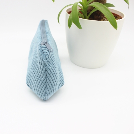 Mäppchen/Universaltasche aus Cord Hellblau- handgenähtes Unikat