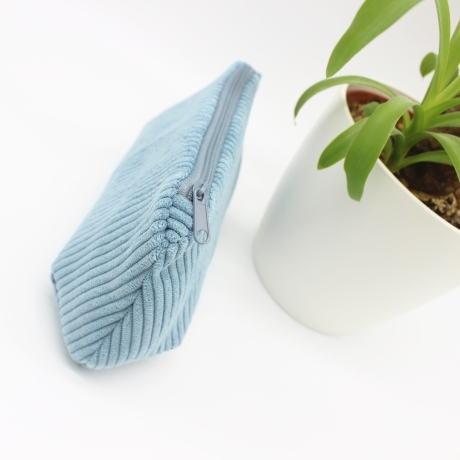 Mäppchen/Universaltasche aus Cord Hellblau- handgenähtes Unikat