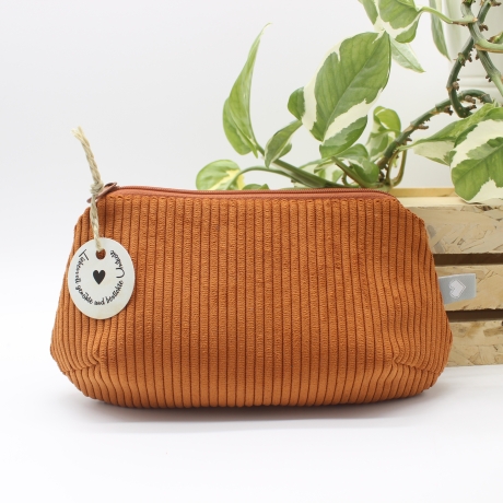 Mäppchen Universaltasche Cord Rost/Braun Unikat Handmade