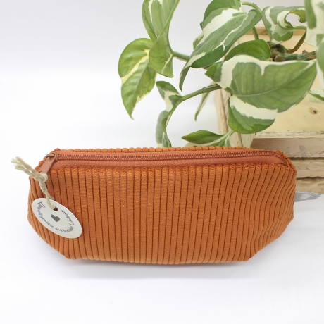 Mäppchen Universaltasche Cord Rost/Braun Unikat Handmade