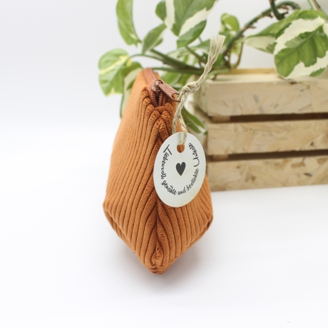 Mäppchen Universaltasche Cord Rost/Braun Unikat Handmade