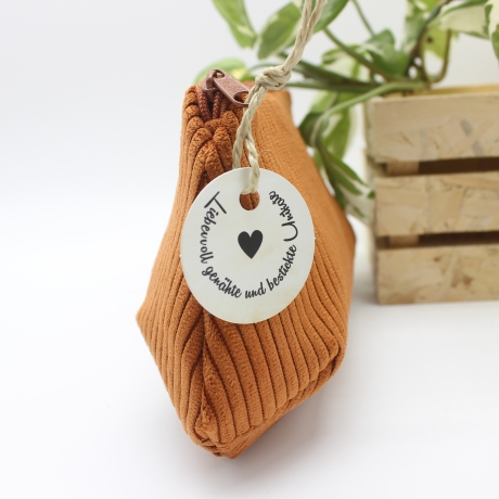 Mäppchen Universaltasche Cord Rost/Braun Unikat Handmade