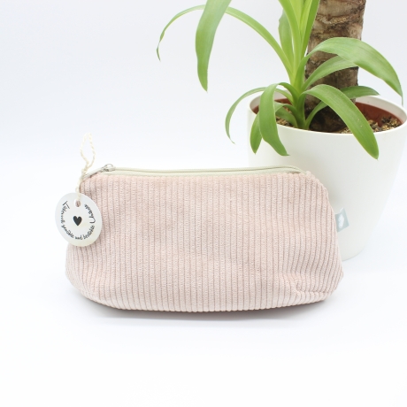 Mäppchen/Universaltasche aus Cord Altrosa - handgenähtes Unikat