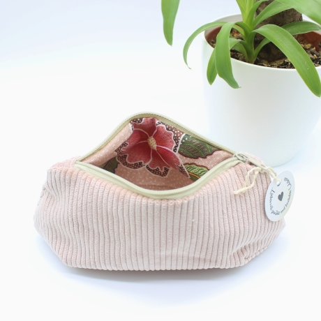 Mäppchen/Universaltasche aus Cord Altrosa - handgenähtes Unikat