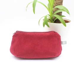 Mäppchen/Universaltasche aus Cord Rot - handgenähtes Unikat