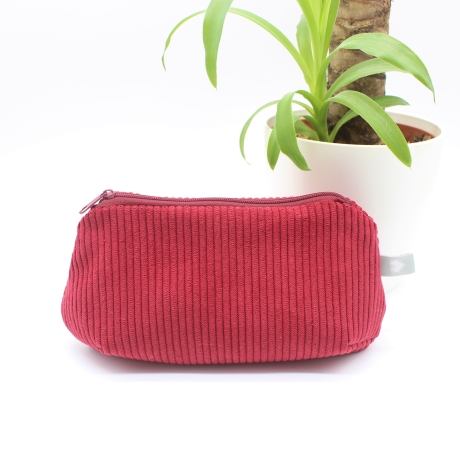 Mäppchen/Universaltasche aus Cord Rot - handgenähtes Unikat