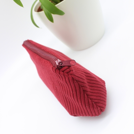 Mäppchen/Universaltasche aus Cord Rot - handgenähtes Unikat