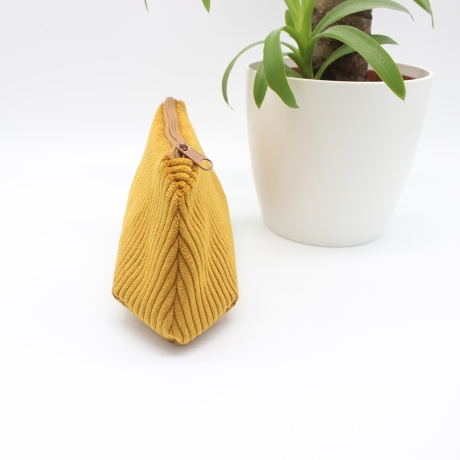 Mäppchen/Universaltasche aus Cord Senfgelb - handgenähtes Unikat