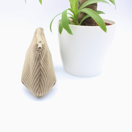 Mäppchen/Universaltasche aus Cord Hellbraun - handgenähtes Unikat