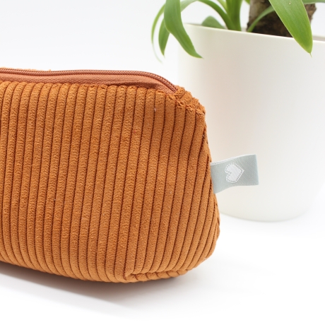 Mäppchen/Universaltasche aus Cord Rost - handgenähtes Unikat