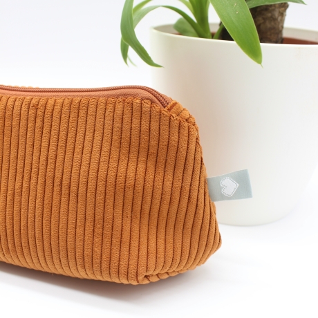 Mäppchen/Universaltasche aus Cord Rost - handgenähtes Unikat