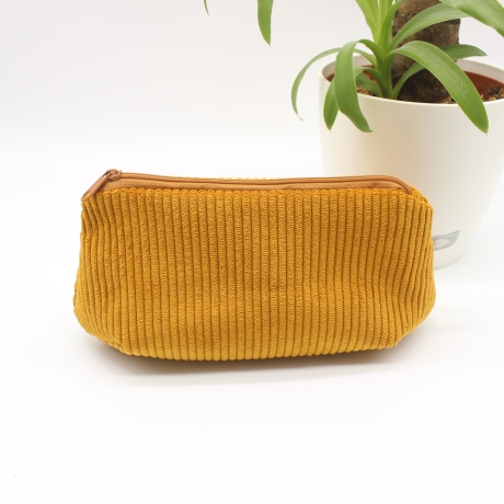 Mäppchen/Universaltasche aus Cord Senfgelb - handgenähtes Unikat