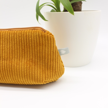 Mäppchen/Universaltasche aus Cord Senfgelb - handgenähtes Unikat