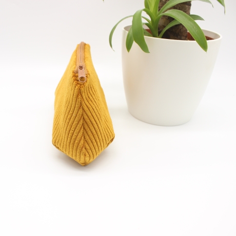 Mäppchen/Universaltasche aus Cord Senfgelb - handgenähtes Unikat