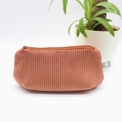 Mäppchen/Universaltasche aus Cord Terrakotta - handgenäht