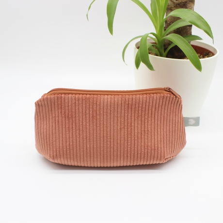 Mäppchen/Universaltasche aus Cord Terrakotta - handgenäht