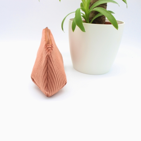 Mäppchen/Universaltasche aus Cord Terrakotta - handgenäht