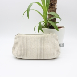 Mäppchen/Universaltasche aus Cord Hellbeige - handgenähtes Unikat